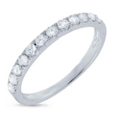 0.42ct 14k White Gold Diamond Lady's Band Size 4.75